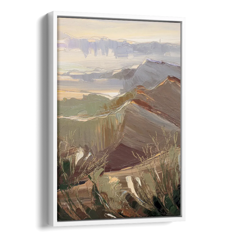Mesa Mountain Views Side - White Canvas Wall Art