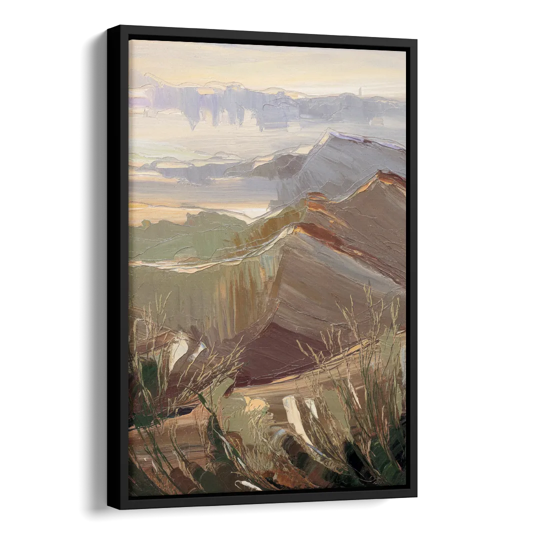 Mesa Mountain Views Side - Black Canvas Wall Art