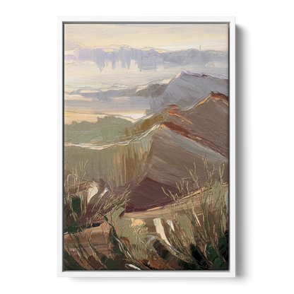 Mesa Mountain Views Front - White Canvas Wall Art