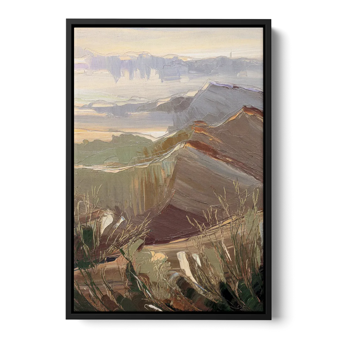 Mesa Mountain Views Front - Black Canvas Wall Art