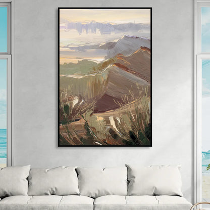 Mesa Mountain Views Sitting Room - Black Canvas Wall Art