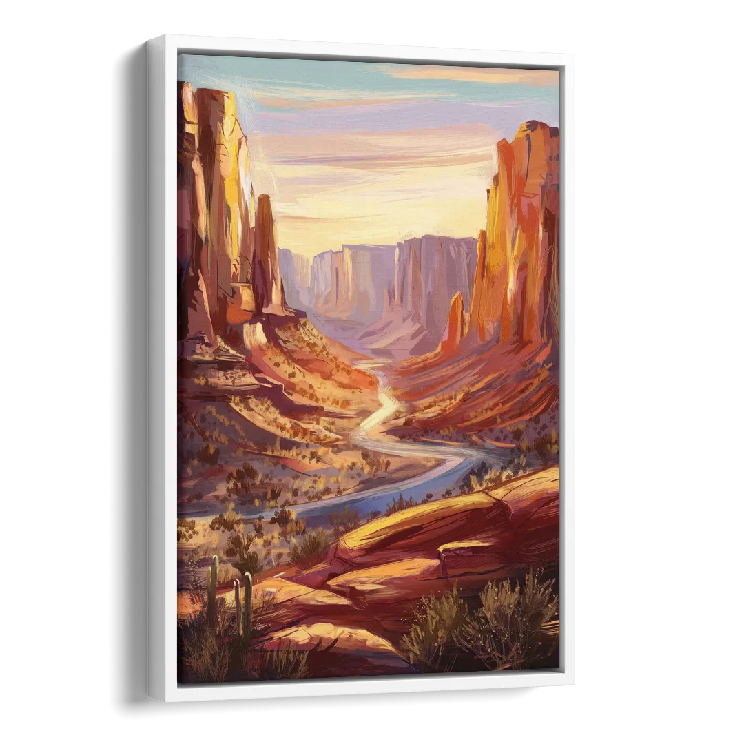 Mesa Nature Escape Side - White Canvas Wall Art