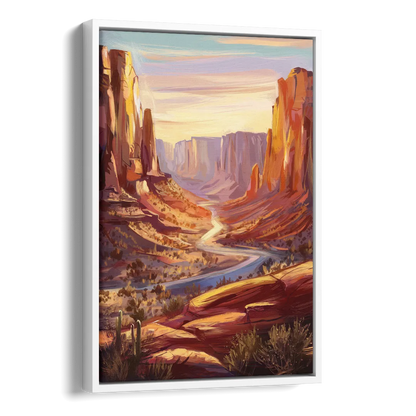 Mesa Nature Escape Side - White Canvas Wall Art