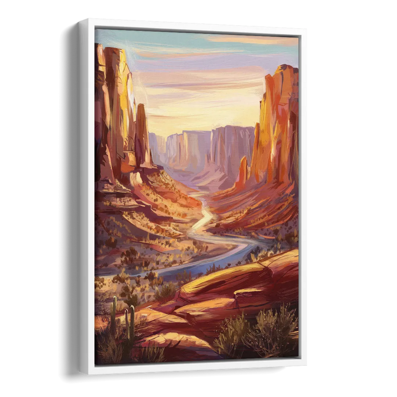 Mesa Nature Escape Side - White Canvas Wall Art