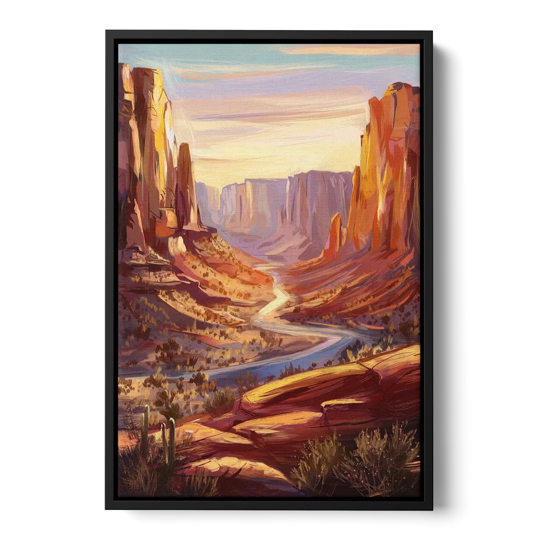 Mesa Nature Escape Front - Black Canvas Wall Art