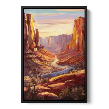 Mesa Nature Escape Front - Black Canvas Wall Art