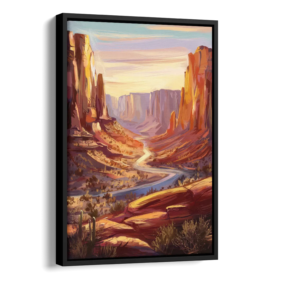 Mesa Nature Escape Side - Black Canvas Wall Art