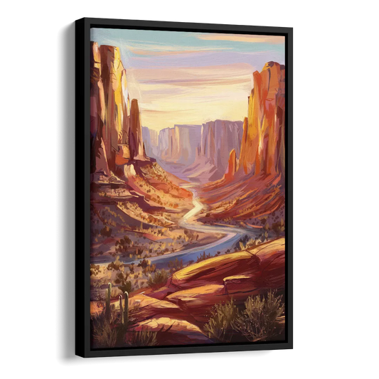 Mesa Nature Escape Side - Black Canvas Wall Art