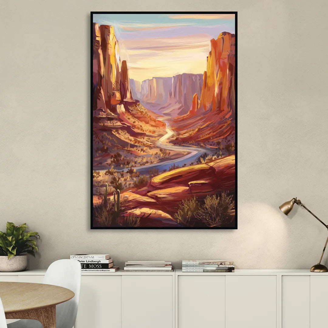 Mesa Nature Escape Sitting Room - Black Canvas Wall Art