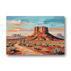 Mesa Scenic Desert - Canvas Wall Art - Front