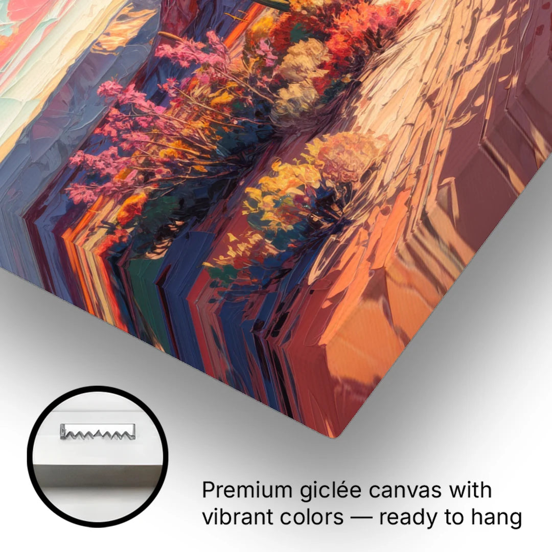 Mesa Scenic Desert - Canvas Wall Art - Gallery Wrap Corner