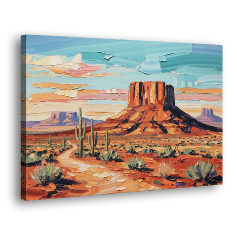 Mesa Scenic Desert - Canvas Wall Art - Side
