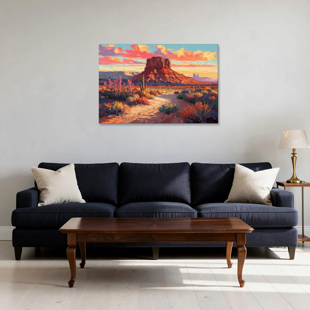 Mesa Scenic Desert - Canvas Wall Art - Sofa - 36x24