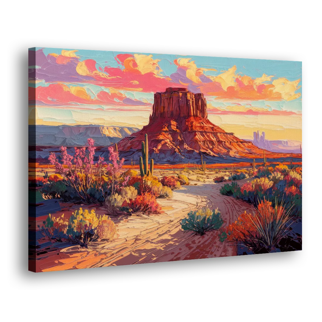 Mesa Scenic Desert Side - Canvas Wall Art