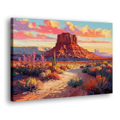 Mesa Scenic Desert Side - Canvas Wall Art