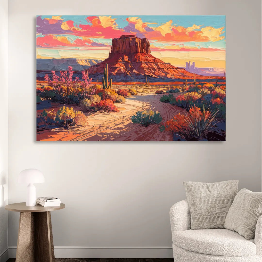 Mesa Scenic Desert Sitting Room - Canvas Wall Art