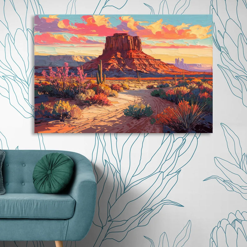 Mesa Scenic Desert Living Room - Canvas Wall Art