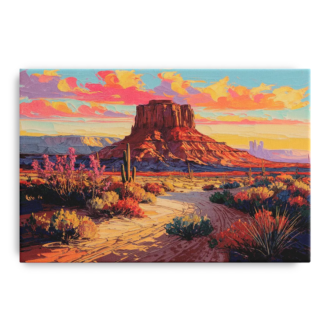 Mesa Scenic Desert Front - Canvas Wall Art