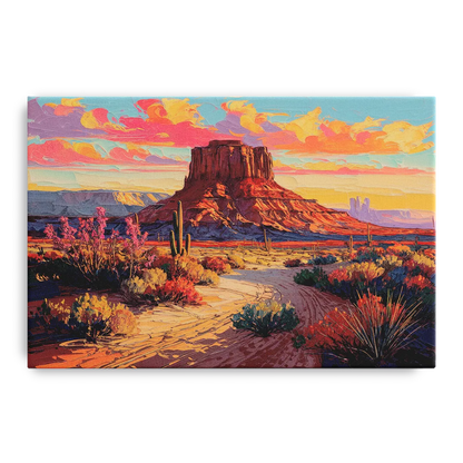 Mesa Scenic Desert Front - Canvas Wall Art