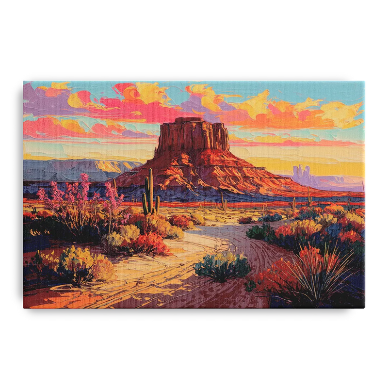 Mesa Scenic Desert Front - Canvas Wall Art