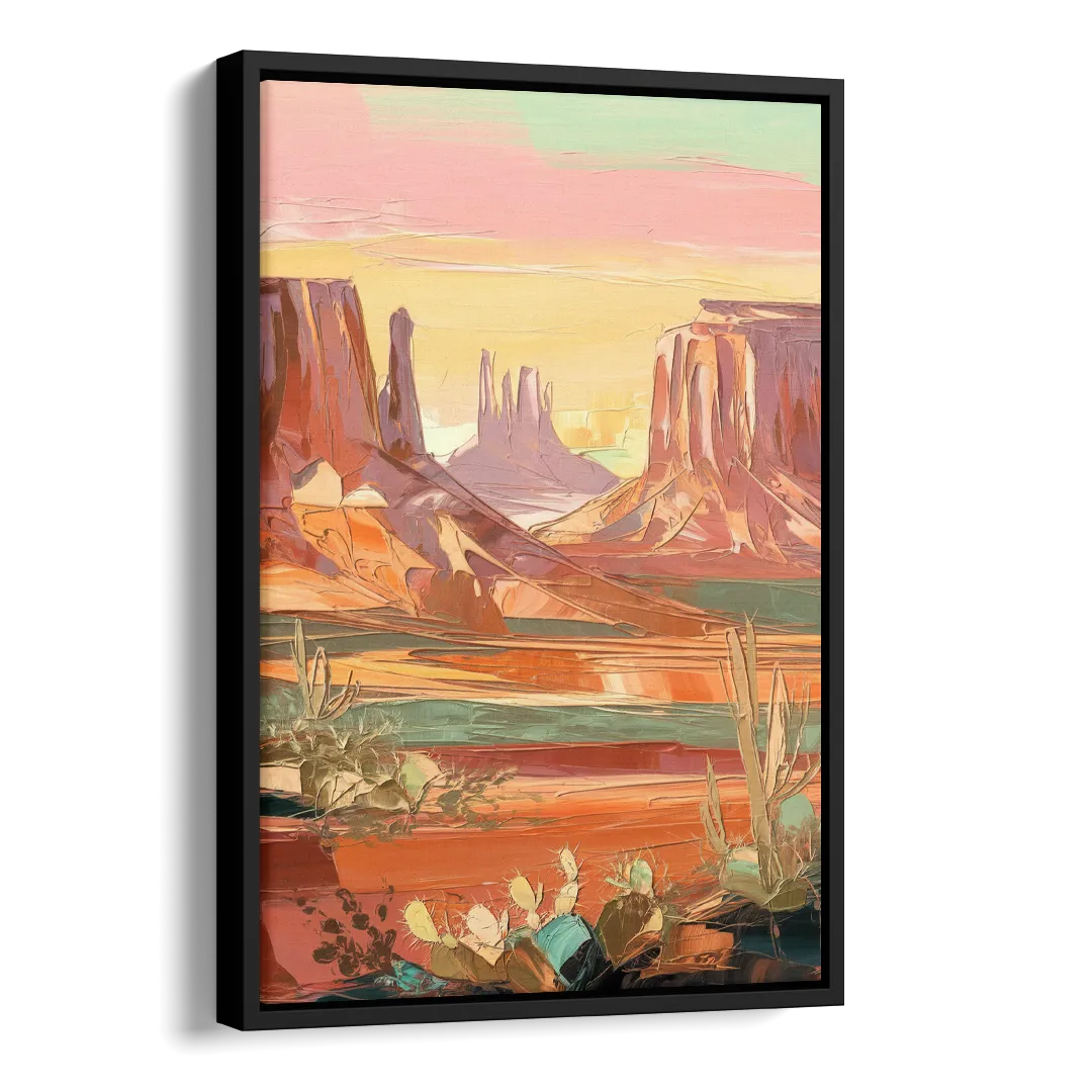 Mesa Southwest Charm Side - Black Canvas Wall Art