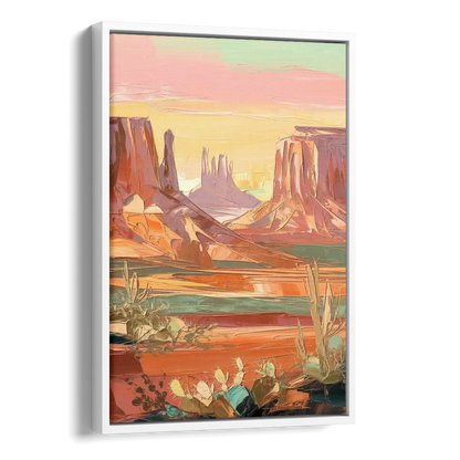 Mesa Southwest Charm Side - White Canvas Wall Art