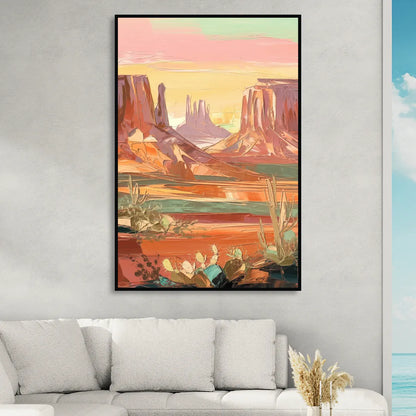 Mesa Southwest Charm Sitting Room - Black Canvas Wall Art