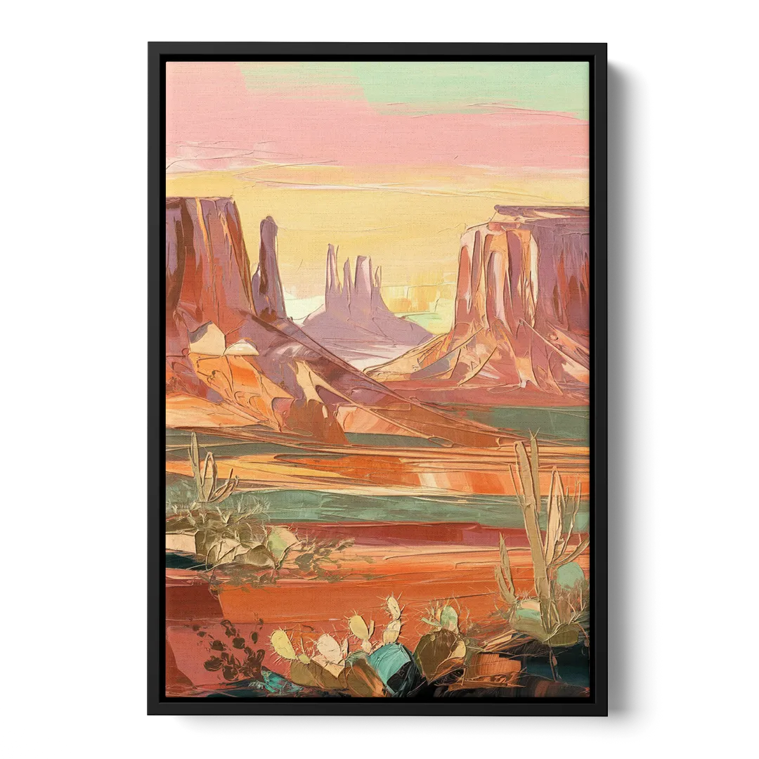 Mesa Southwest Charm Front - Black Canvas Wall Art
