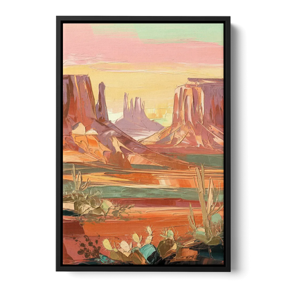 Mesa Southwest Charm Front - Black Canvas Wall Art