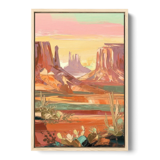 Mesa Southwest Charm - Oak Framed Canvas Wall Art - Front