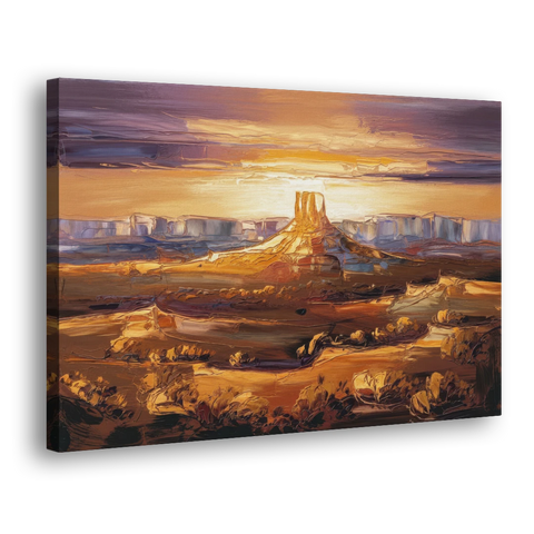 Mesa Sunlit Horizons - Canvas Wall Art - Side