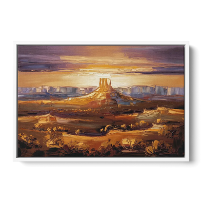 Mesa Sunlit Horizons Front - White Canvas Wall Art