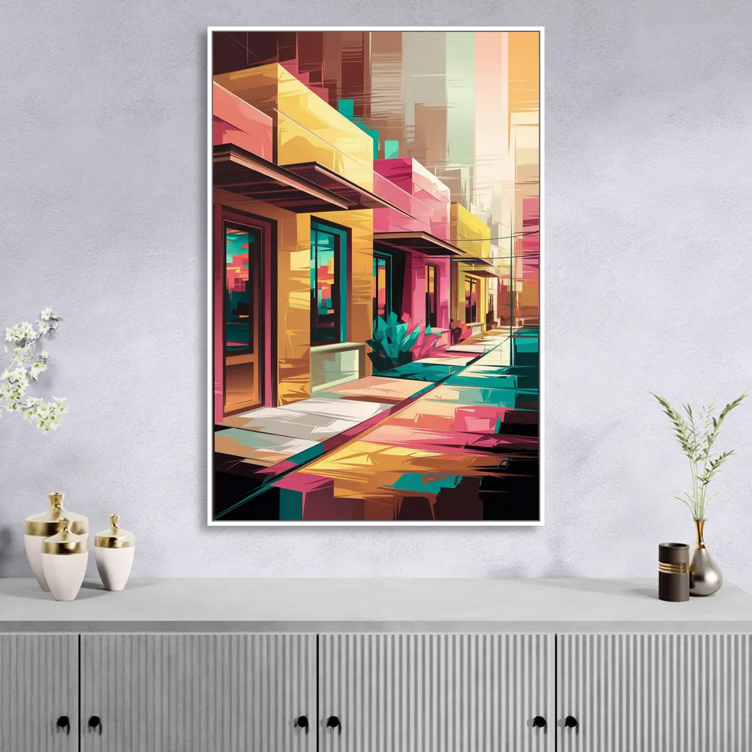 Mesa Urban Vibes Sitting Room - White Canvas Wall Art