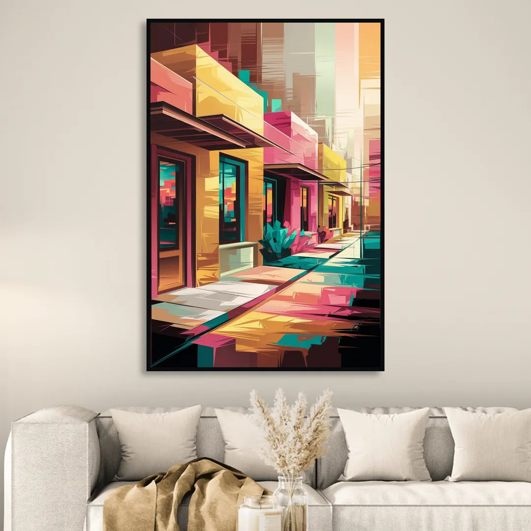Mesa Urban Vibes Sitting Room - Black Canvas Wall Art