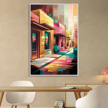 Mesa Urban Vibes Living Room - White Canvas Wall Art
