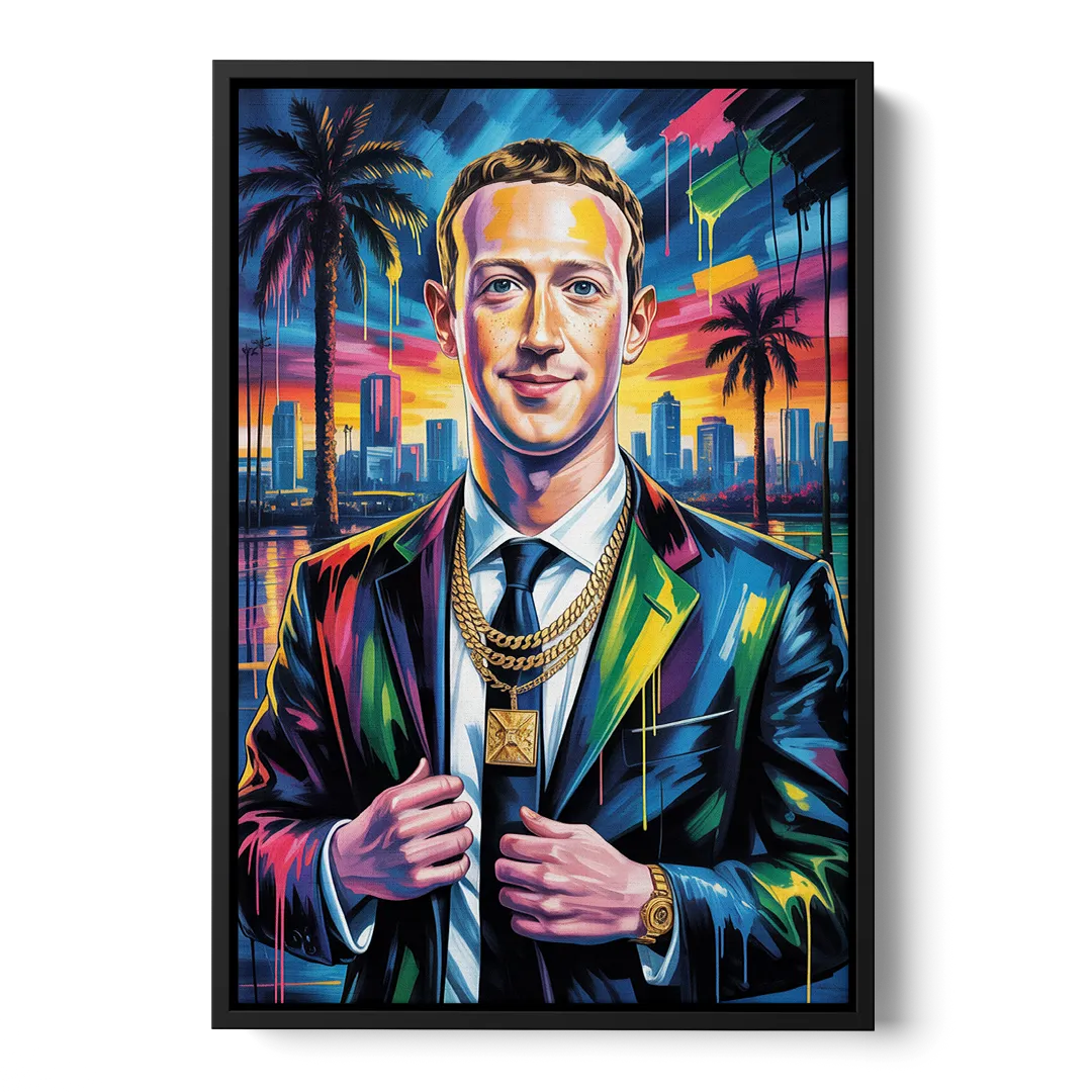 Meta Mind - Black Frame Canvas