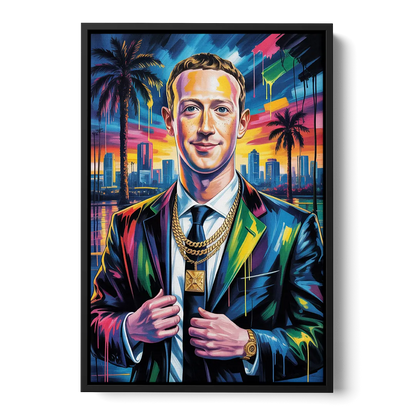 Meta Mind - Black Frame Canvas