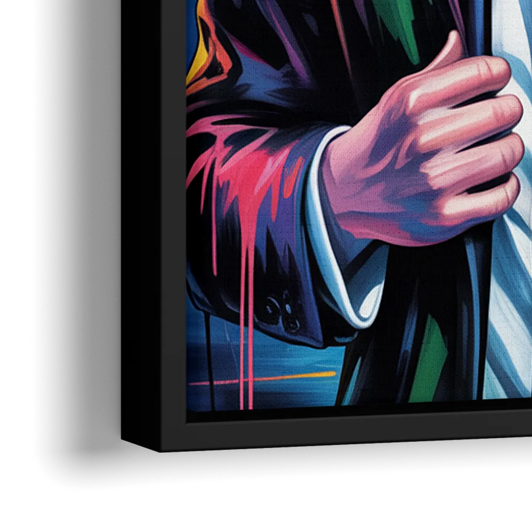 Meta Mind - Close-Up Black Frame Canvas