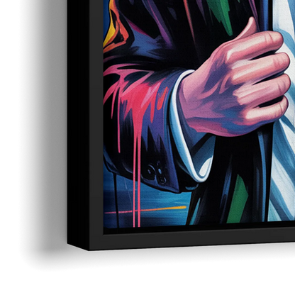 Meta Mind - Close-Up Black Frame Canvas