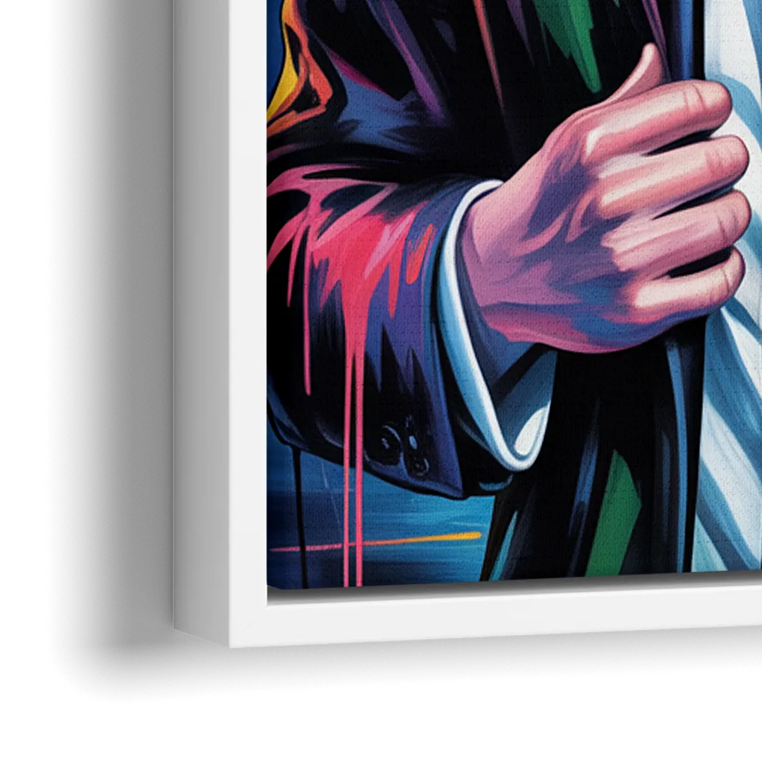 Meta Mind - Close-Up White Frame Canvas