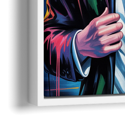 Meta Mind - Close-Up White Frame Canvas