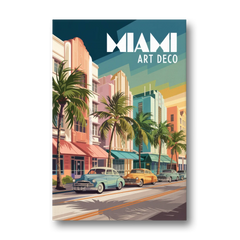 Miami Art Deco District - Canvas Wall Art - Front