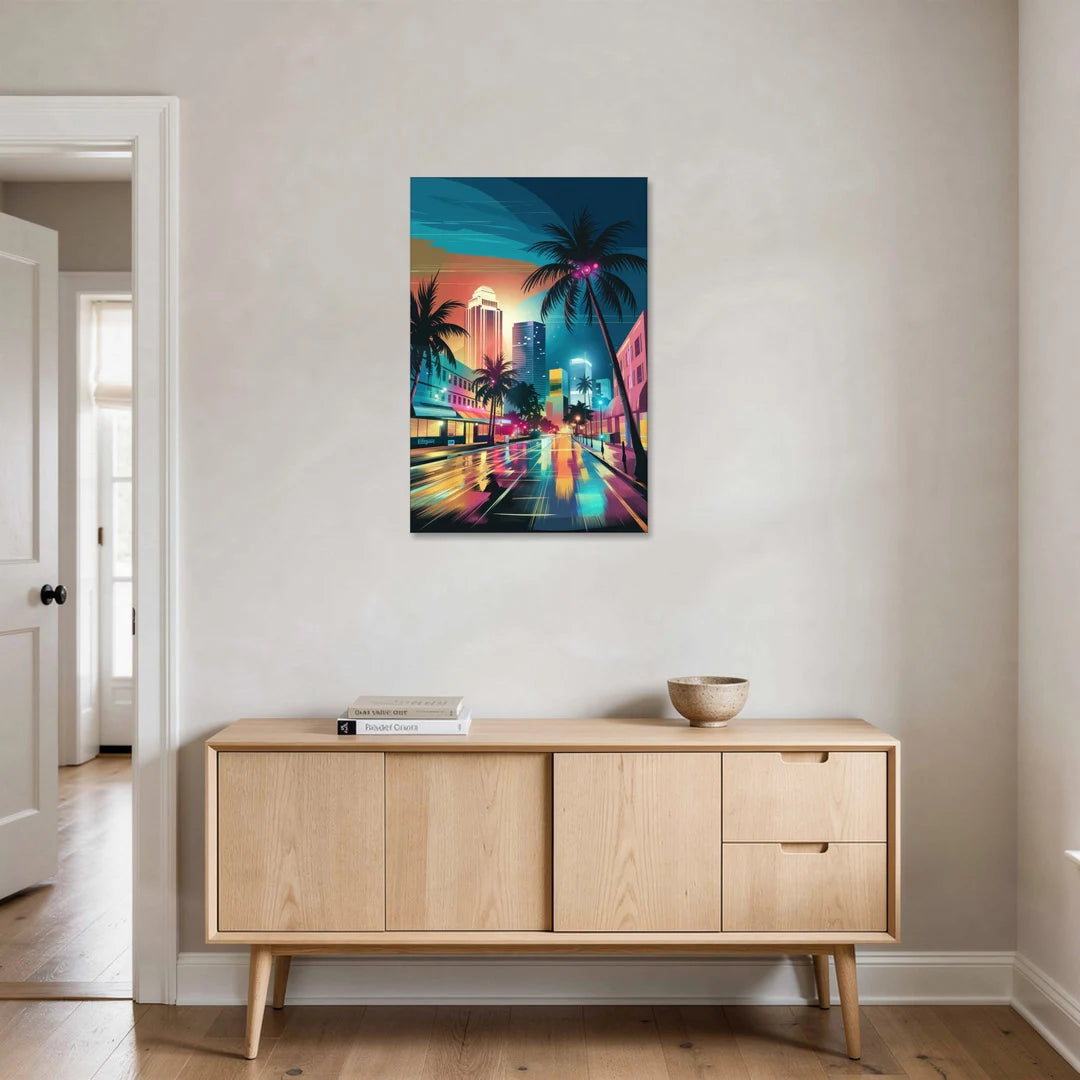 Miami Artistic Streets - Canvas Wall Art - Coffee Table - 24x36