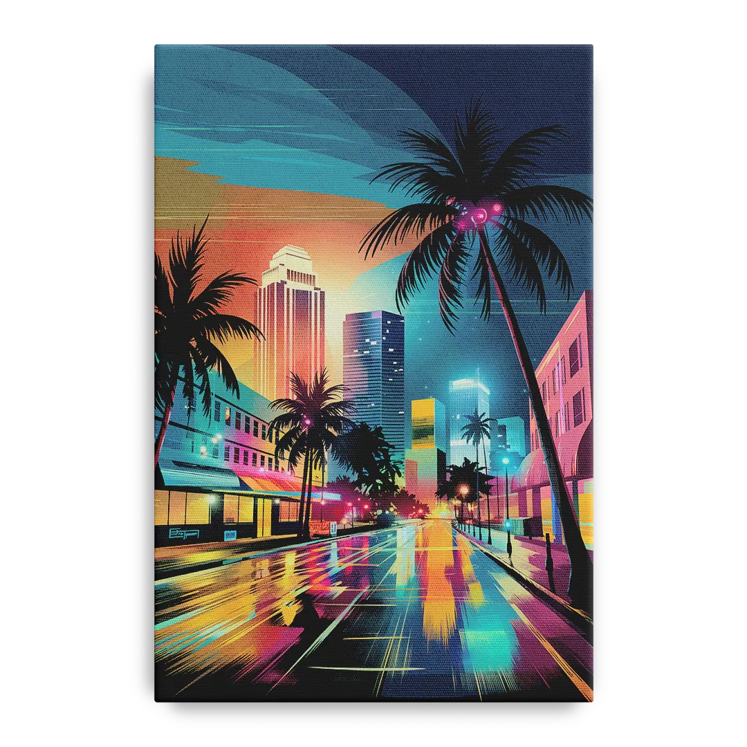 Miami Artistic Streets Front - Canvas Wall Art