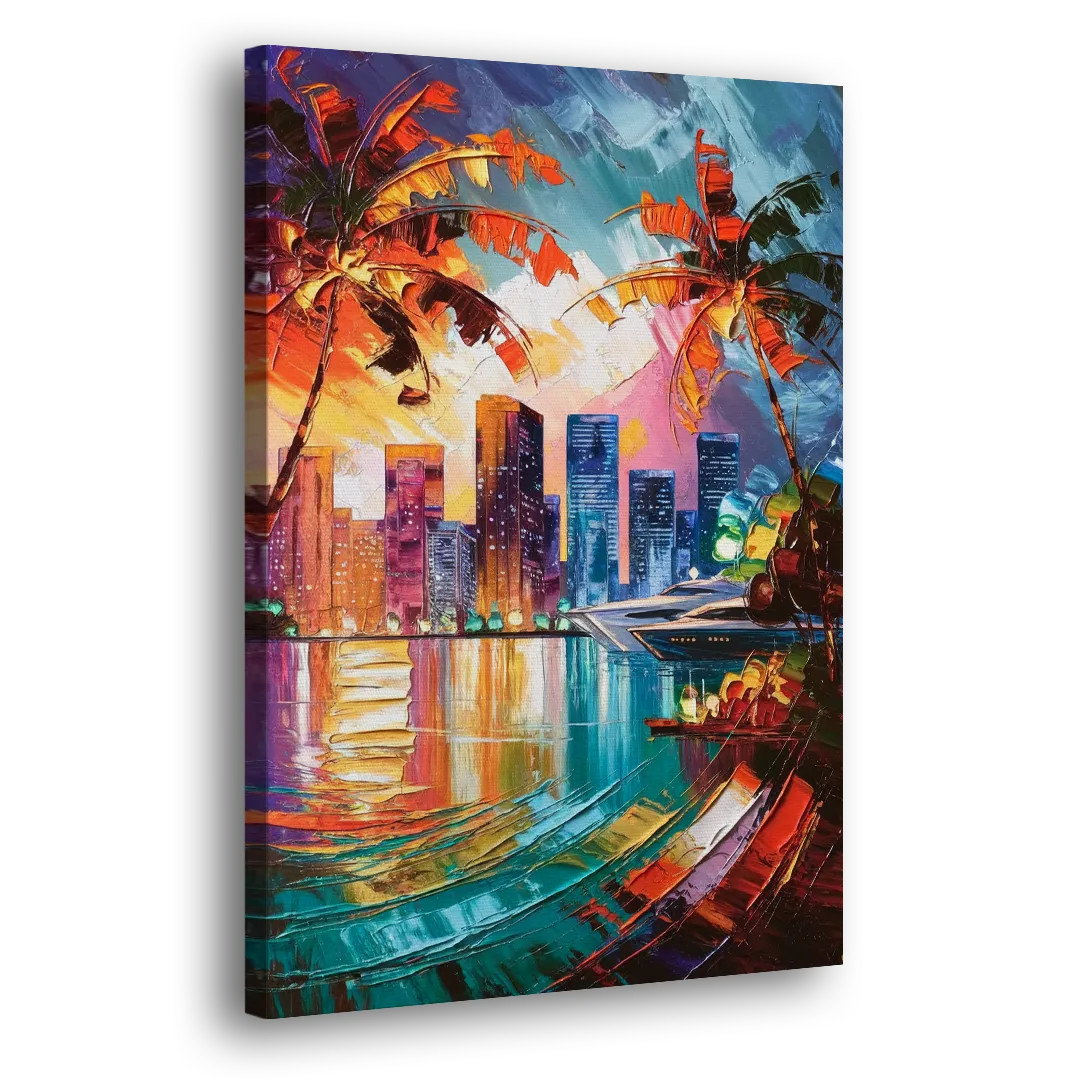 Miami Bayside Beauty Side - Canvas Wall Art