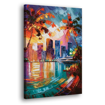 Miami Bayside Beauty Side - Canvas Wall Art