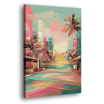 Miami Beach Vibes Side - Canvas Wall Art