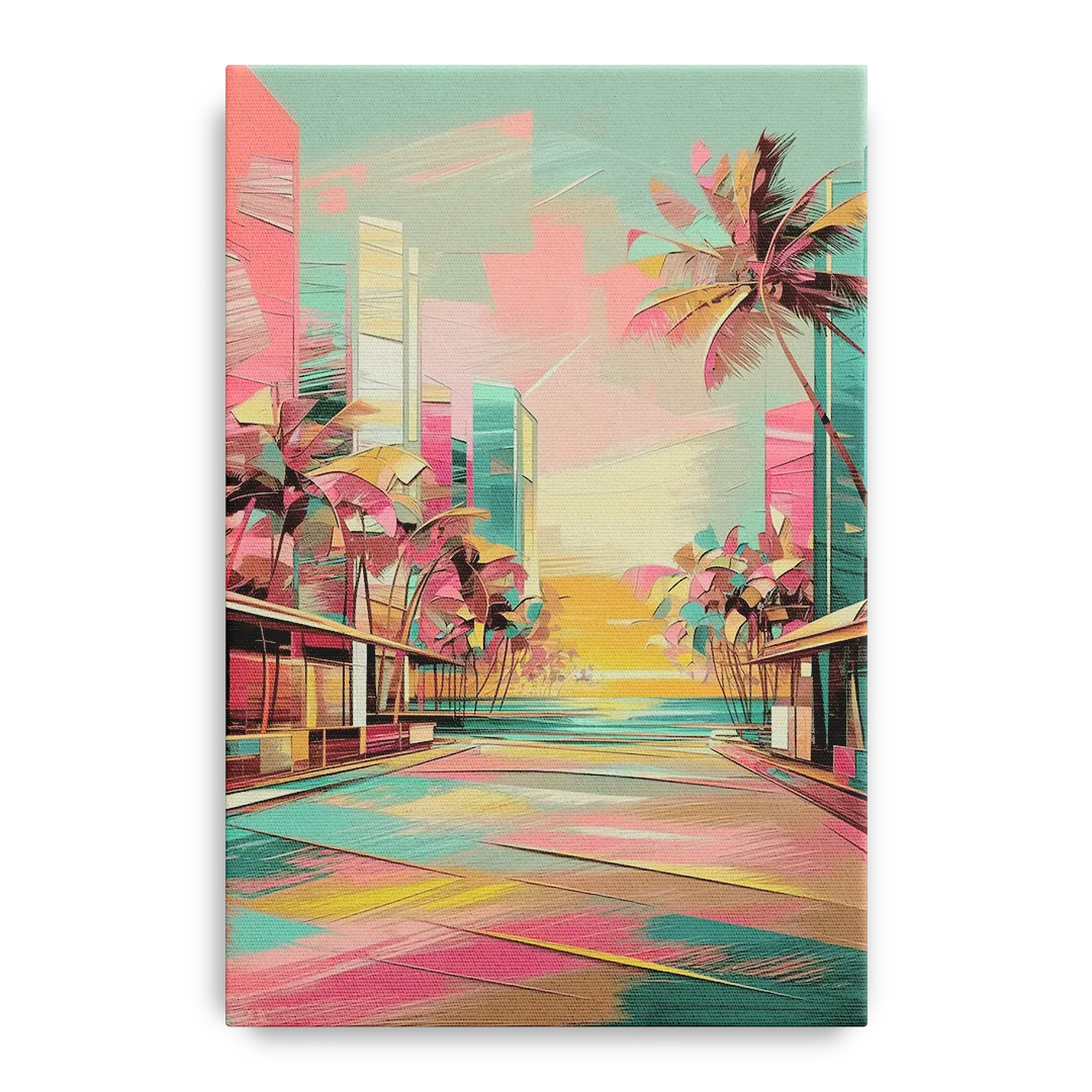 Miami Beach Vibes Front - Canvas Wall Art