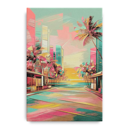 Miami Beach Vibes Front - Canvas Wall Art