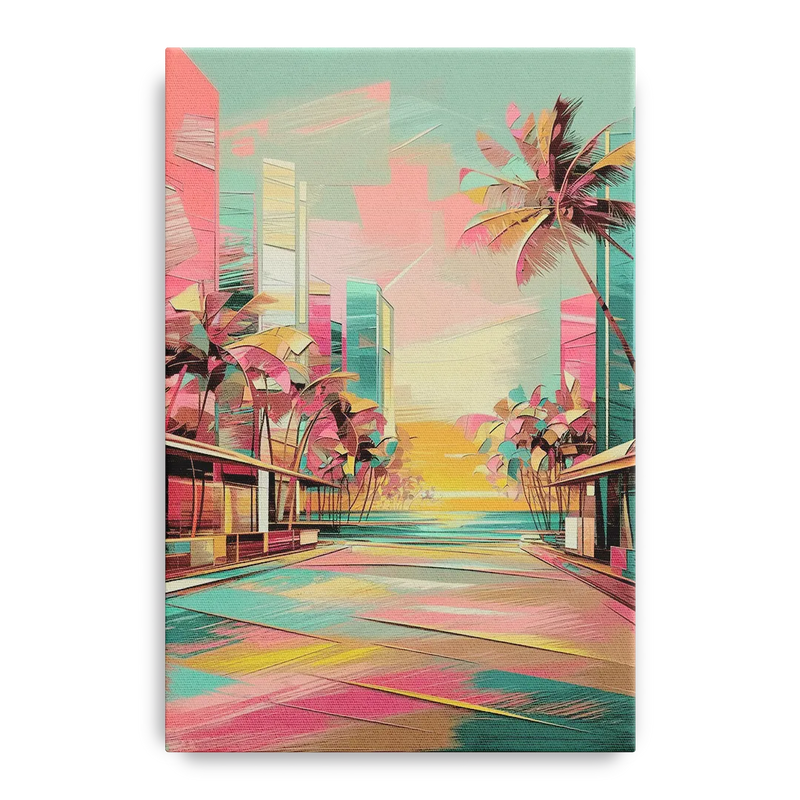 Miami Beach Vibes Front - Canvas Wall Art